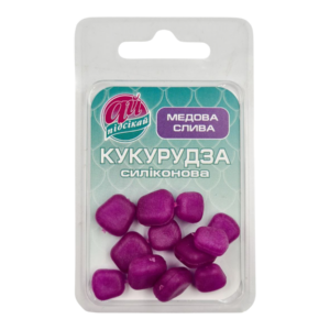 Плаваюча силіконова кукурудза МЕДОВА СЛИВА у блістері (12шт/1уп)